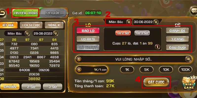 Cách tính tiền lô đề xiên 3 miền khi chơi trực tuyến